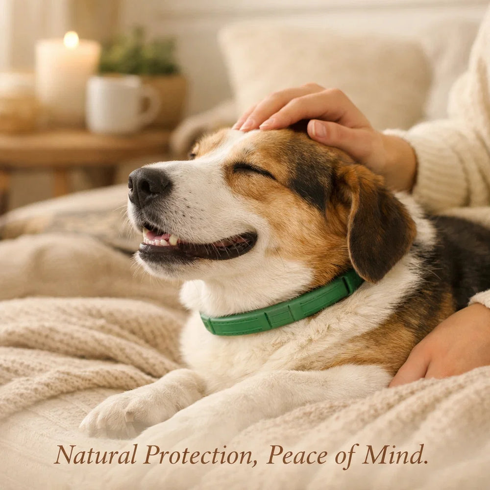 12-Month Natural Flea & Tick Protection Collar for Dogs