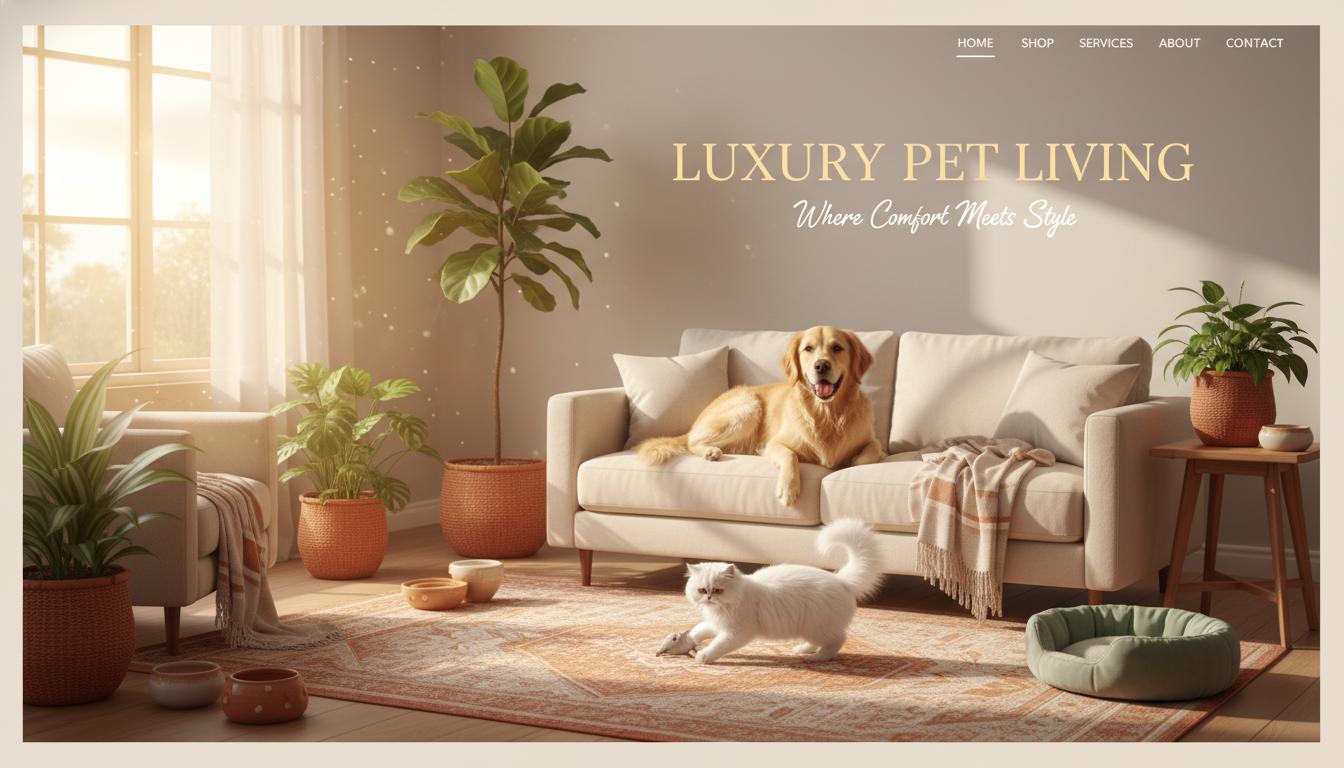 Hond en kat in een rustig, lichtgevuld interieur