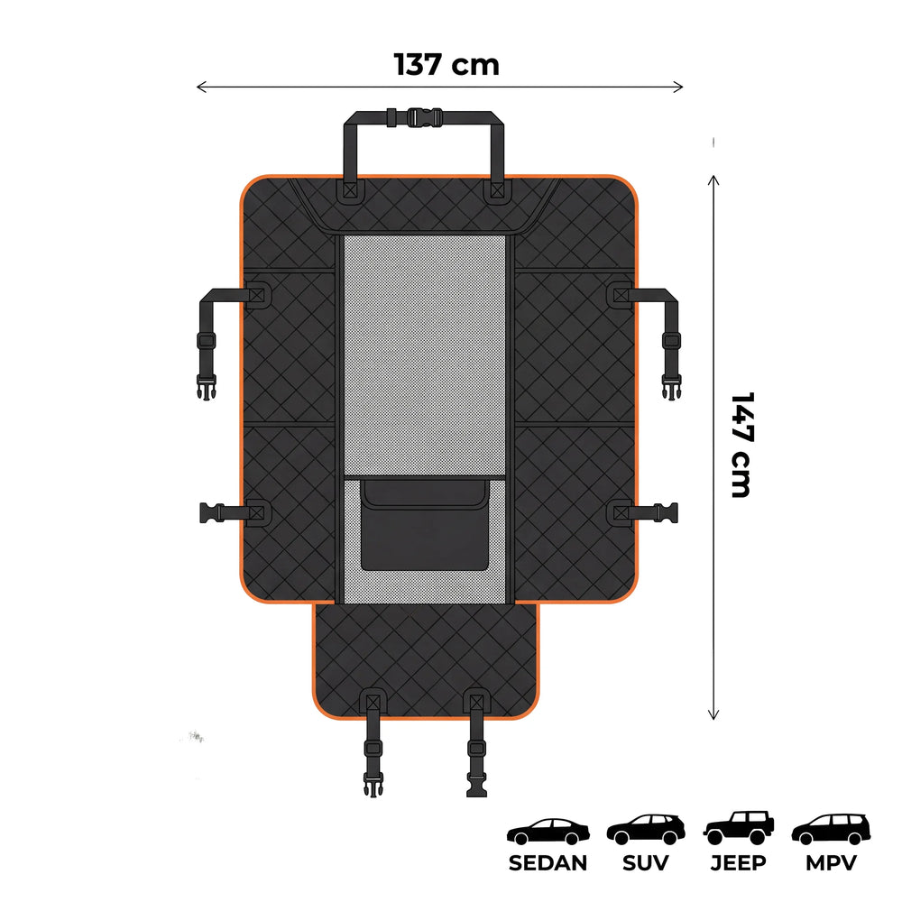 Maattekening 137 x 147 cm – sedan, SUV, jeep, MPV