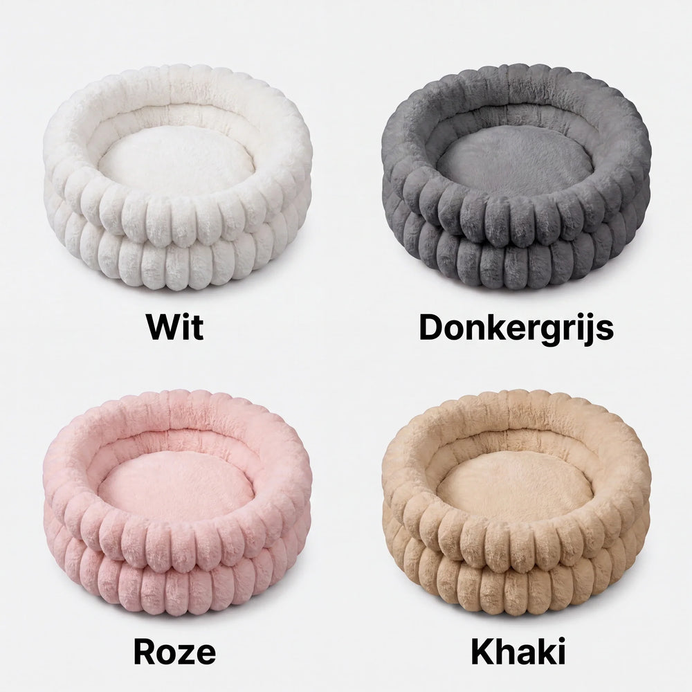 Pluche mand in 4 kleuren: wit, donkergrijs, roze en khaki