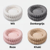 Pluche mand in 4 kleuren: wit, donkergrijs, roze en khaki