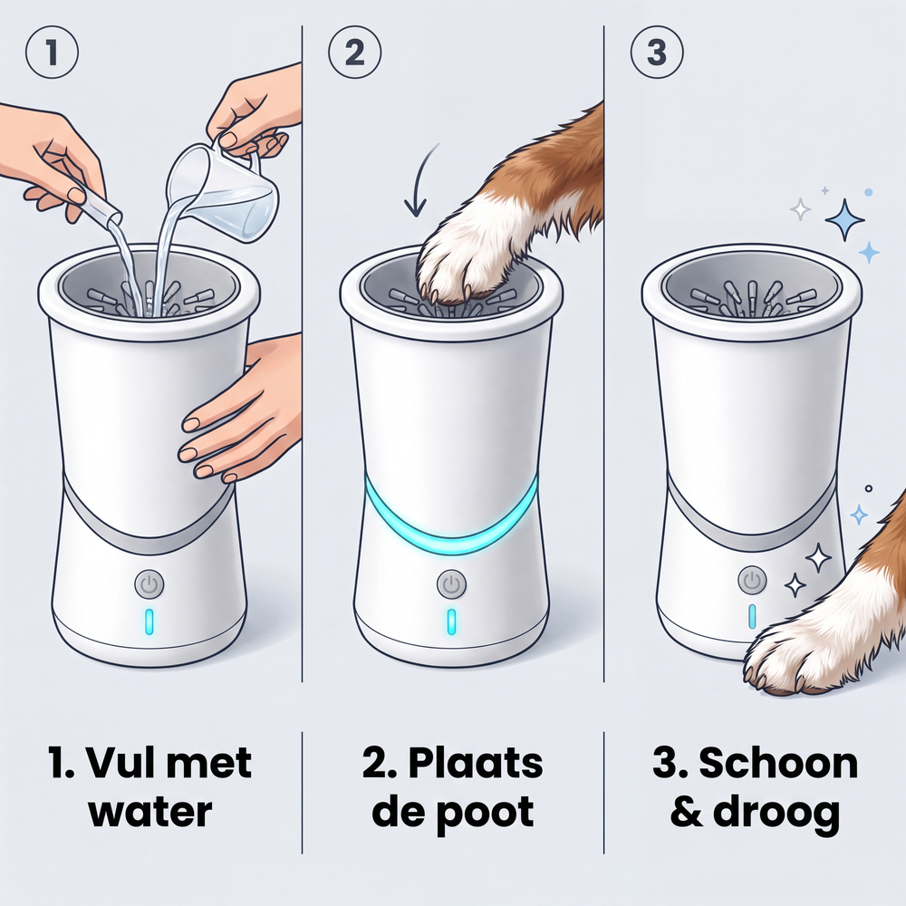 Zo werkt de pootenwasser in 3 stappen