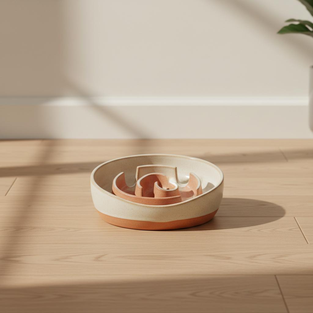 Keramische slow feeder bowl
